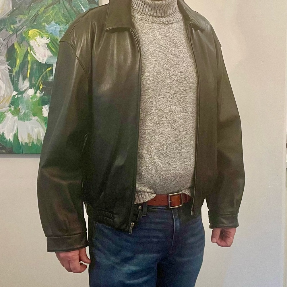 😎 Men's Black Leather Jacket